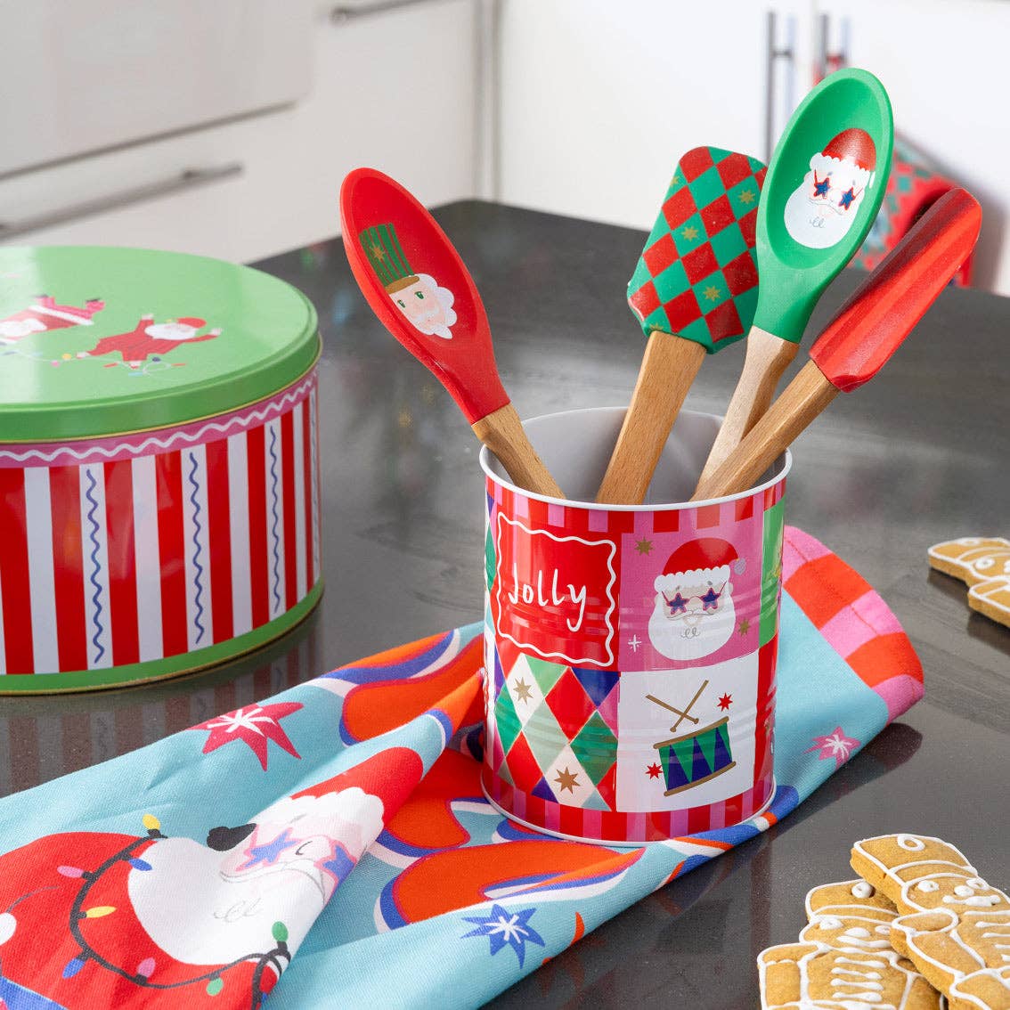 Santa Christmas Storage Tins - 2 Pack