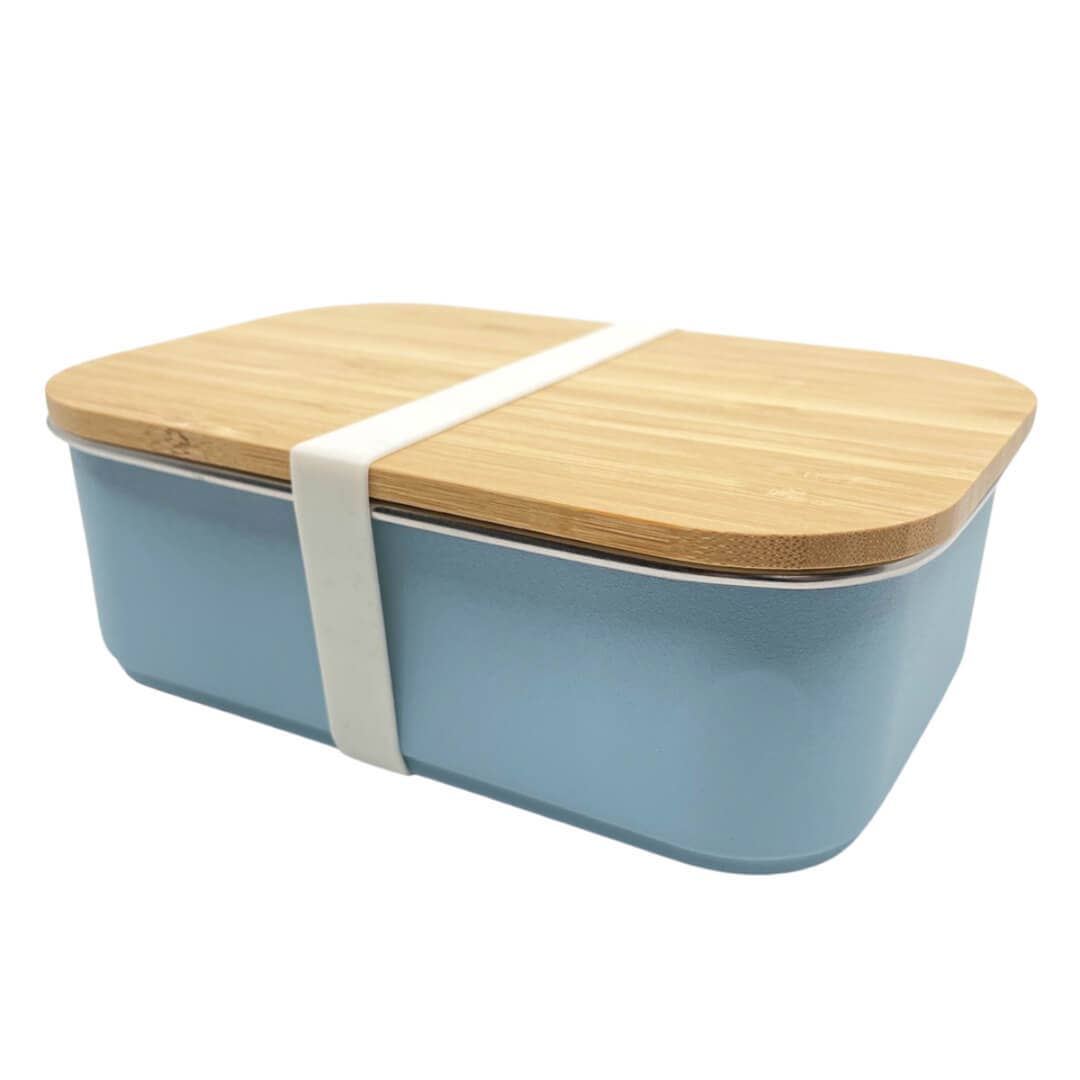 Bamboo & Stainless Steel Lunchbox - Blue